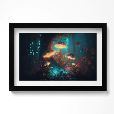 Obraz w ramie Las i magiczne grzyby