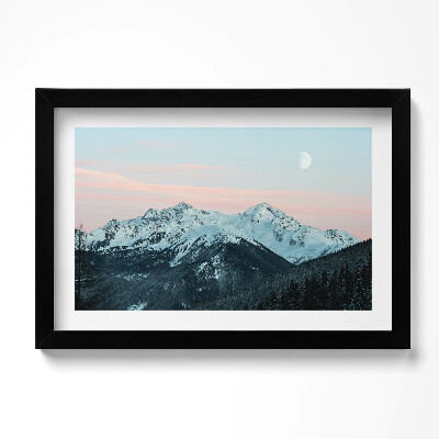 Obraz w ramie Pasmo górskie zimą