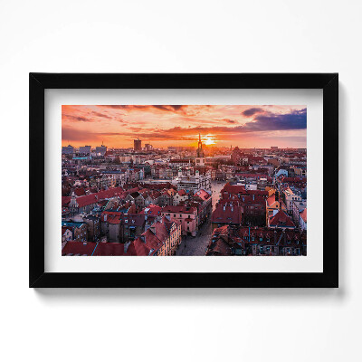 Obraz w ramie Poznań - panorama