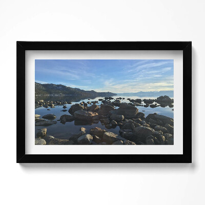 Obraz w ramie Kamienie pod zachmurzonym niebem