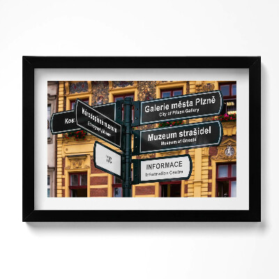 Obraz w ramie Drogowskaz Pilzno