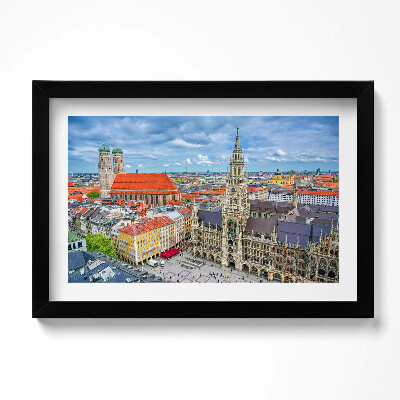 Obraz w ramie Ratusz Marienplatz w Monachium