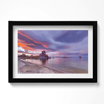 Obraz w ramie Wschód słońca Mono Lake Kalifornia