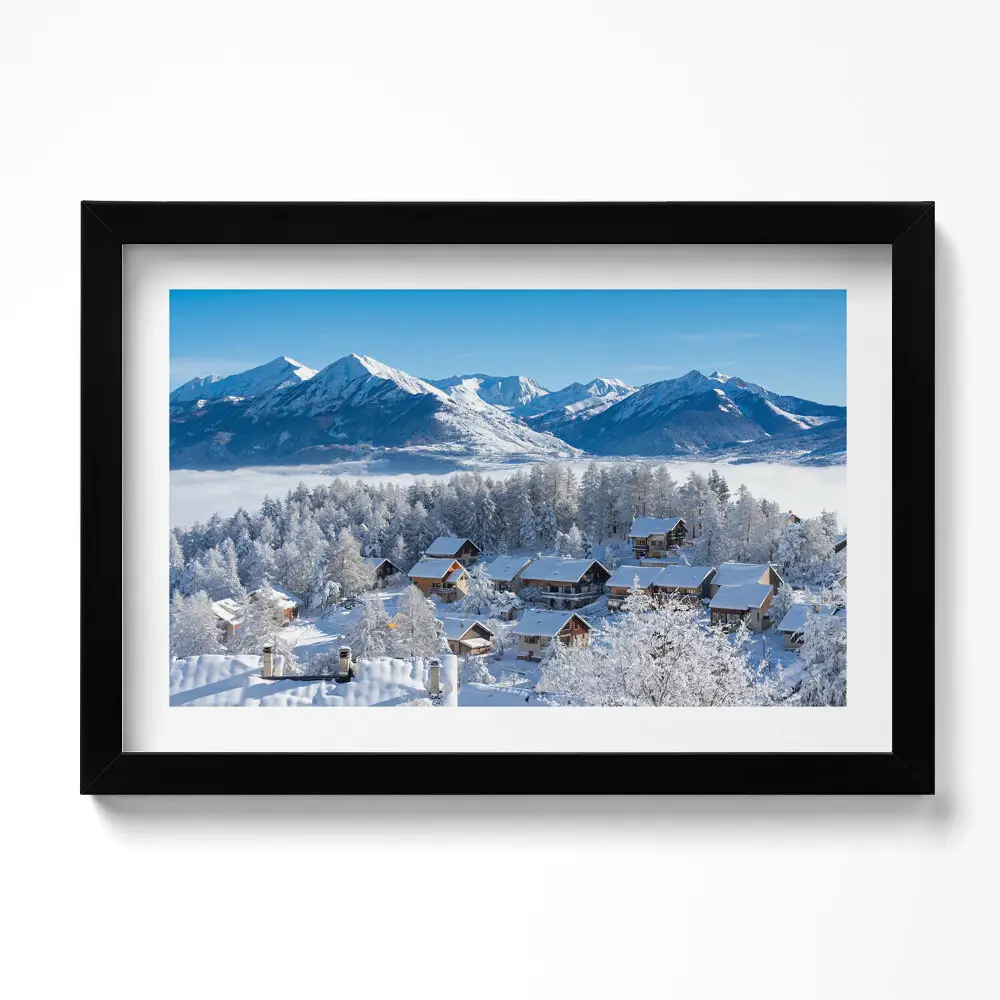 Obraz w ramie Śnieg Laye w Alpach