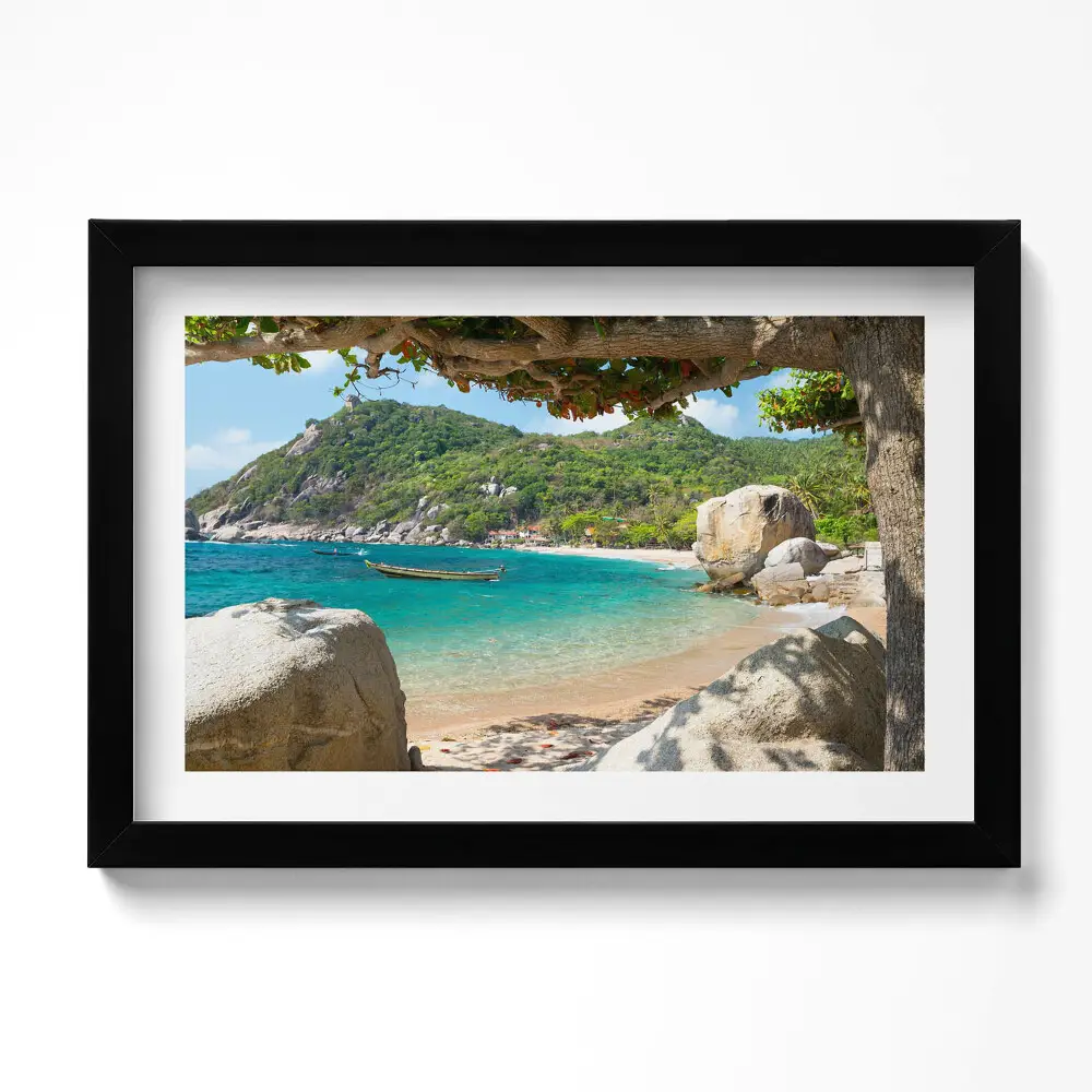 Obraz w ramie Widok na morze Koh Tao Tajlandia