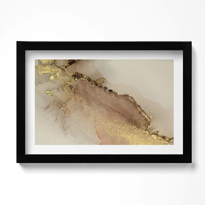 Obraz w ramie Abstrakcja złoto