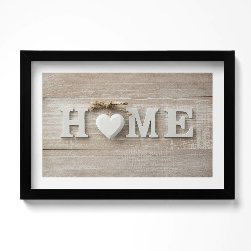Obraz w ramie Napis home