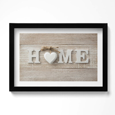 Obraz w ramie Napis home