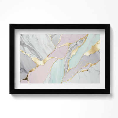 Obraz w ramie Pastelowy marmur