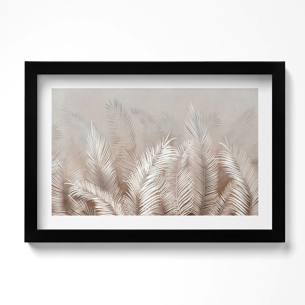 Obraz w ramie Roślinność boho liście