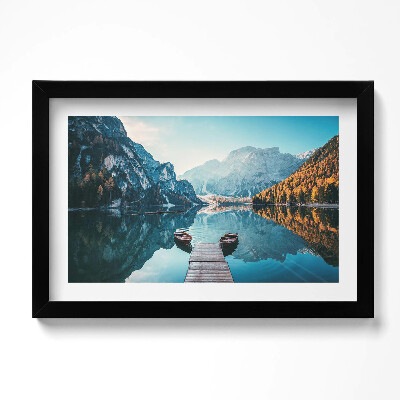 Obraz w ramie Łódki na jeziorze