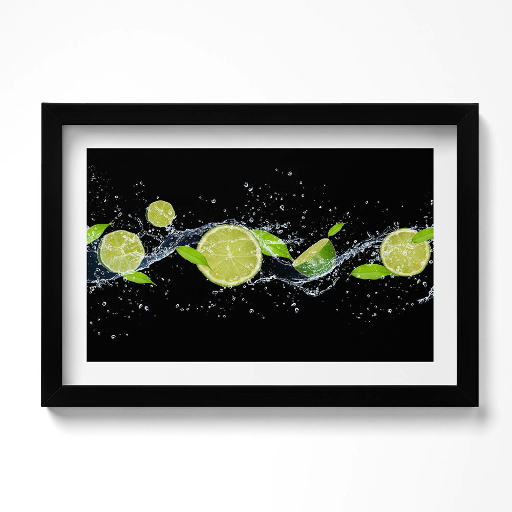 Obraz w ramie Limonki mięta woda