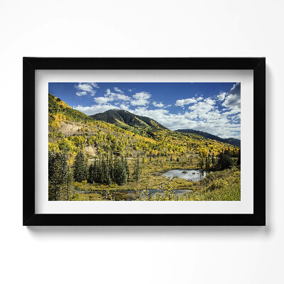 Obraz w ramie Pejzaż górska roślinność