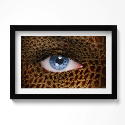 Obraz w ramie Kobiece kocie oko i wzór pantery