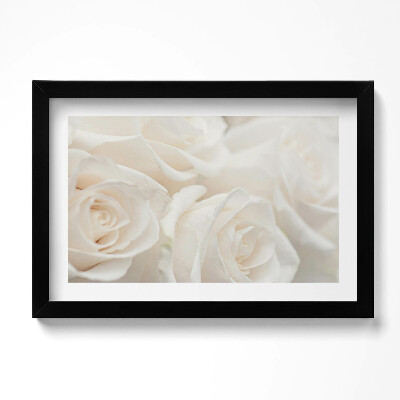Obraz w ramie Białe delikatne różne