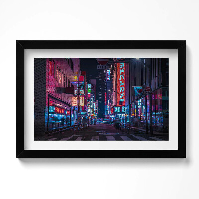 Obraz w ramie Azjatyckie miasto nocą