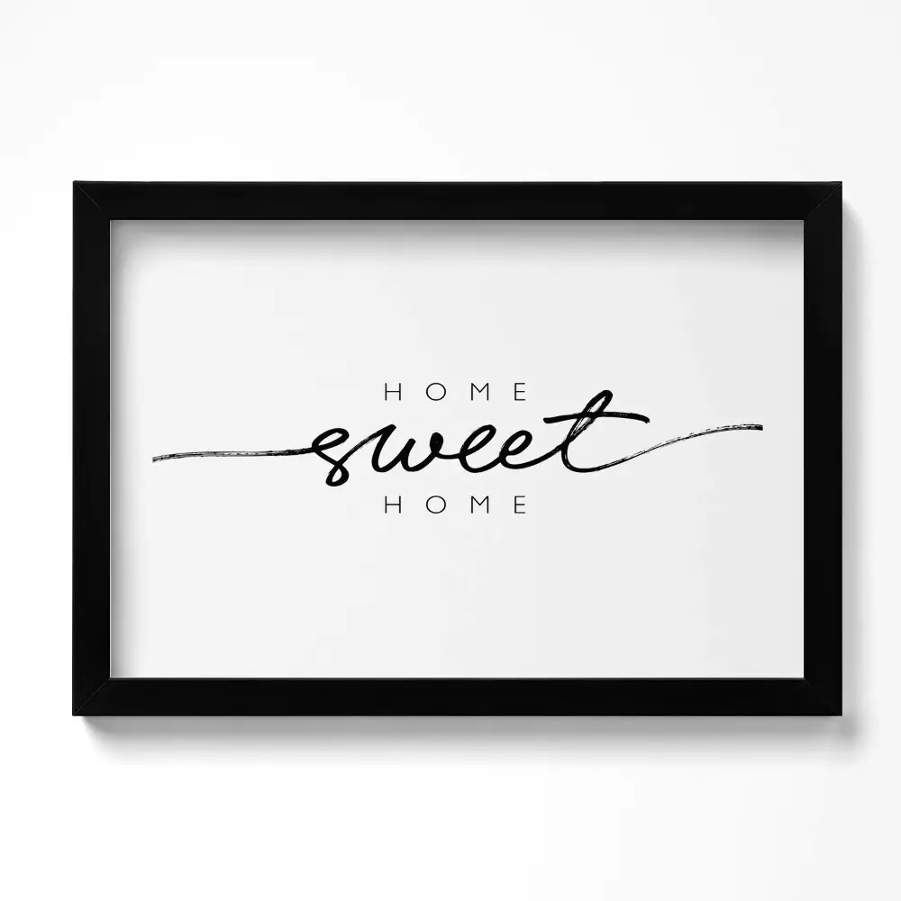 Obraz w ramie Ozdobny napis do mieszkania "Home, sweet home"