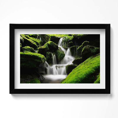Obraz w ramie Dziki wodospad w dżungli