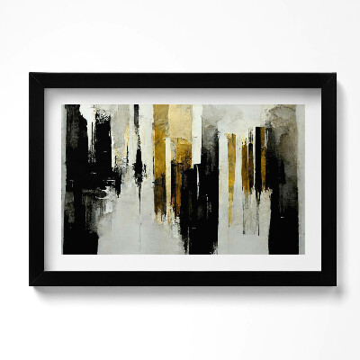 Obraz w ramie Abstracyjna sztuka ze złotem