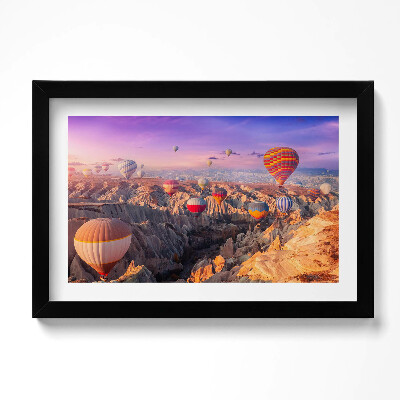 Obraz w ramie Balony lecące nad kanionem
