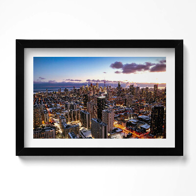 Obraz w ramie Architektura wielkiego miasta z lotu ptaka