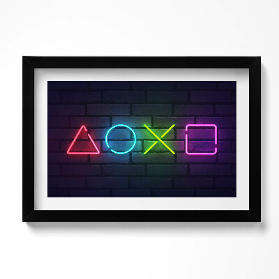 Obraz w ramie Symbole gracza - znaki na padzie konsoli