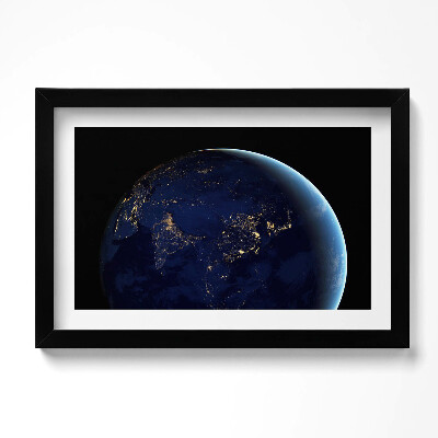 Obraz w ramie Kula ziemska glob w kosmosie