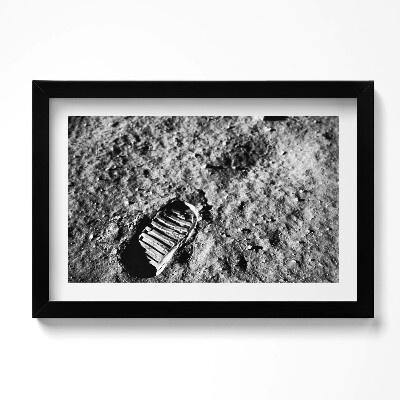 Obraz w ramie Pierwszy krok na Księżycu zdjęcie NASA