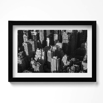 Obraz w ramie Czarno-biała architektura miasta