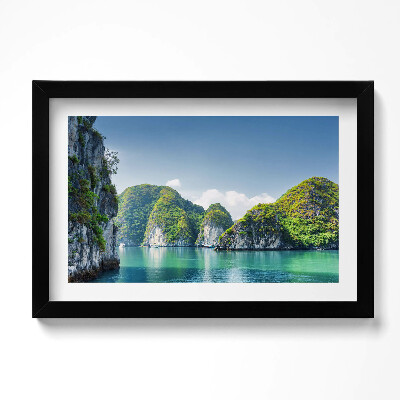 Obraz w ramie Turkusowa morze i klify