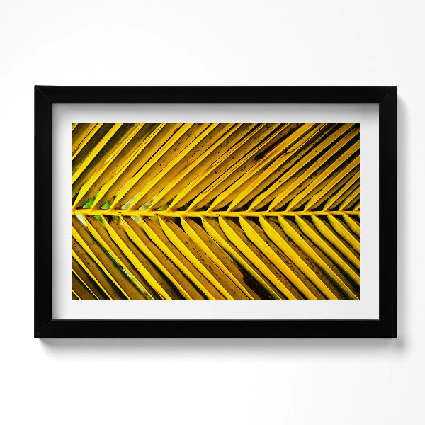 Obraz w ramie Złociste liście rośliny