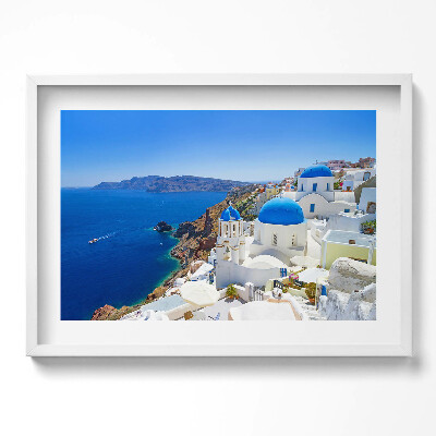 Obraz w ramie Widok na architekturę Grecji