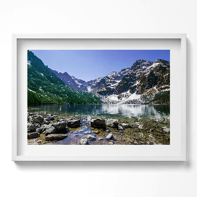 Obraz w ramie Górskie jezioro - pejzaż