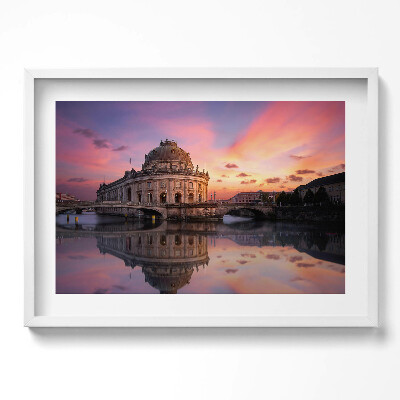 Obraz w ramie Widok na miasto wieczorem