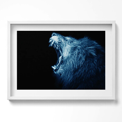 Obraz w ramie Dzika mowa ciała lwa