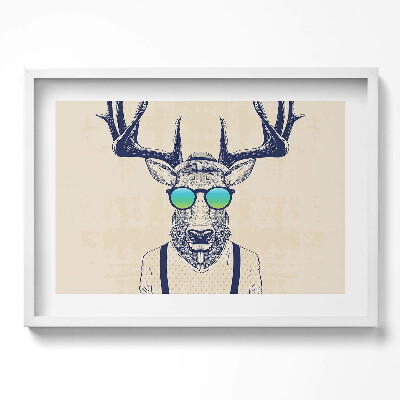 Obraz w ramie Abstrakcja jeleń z cechami ludzkimi