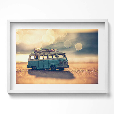 Obraz w ramie Kamper na plaży