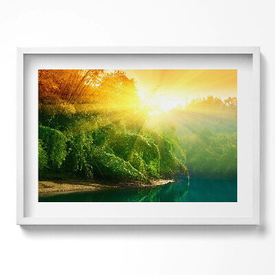 Obraz w ramie Pejzaż natury w promieniach słońca