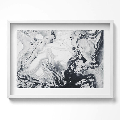 Obraz w ramie Abstrakcja tuszu - atrament marmur