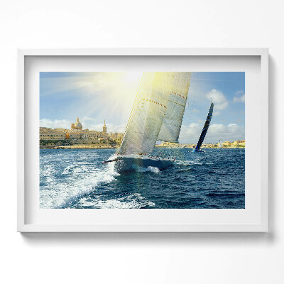 Obraz w ramie Pływające jachty