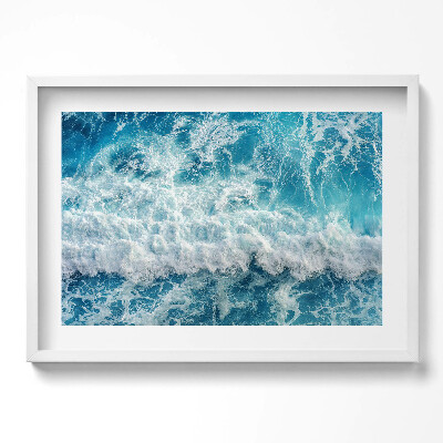 Obraz w ramie Widok z lotu ptaka na falę oceanu