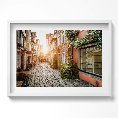 Obraz w ramie Włoska ulica wśród budynków