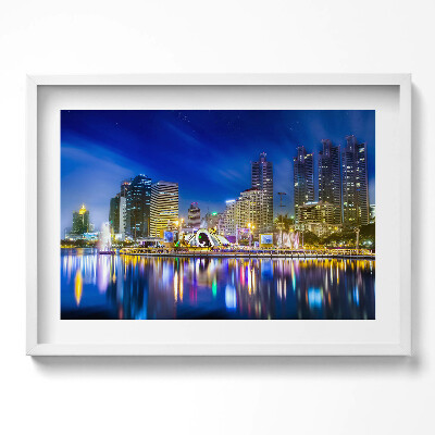 Obraz w ramie Pełne kolorów miasto