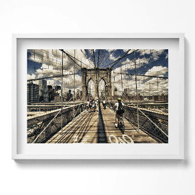 Obraz w ramie Widok na most Brookliński Nowy Jork
