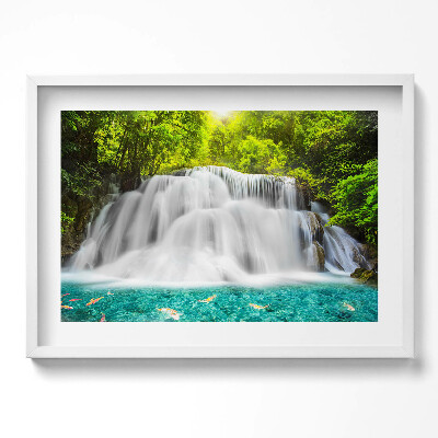 Obraz w ramie Wodospad Huai Mae Khamin w Tajlandii