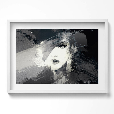 Obraz w ramie Kobieta w stylu akwarelowym