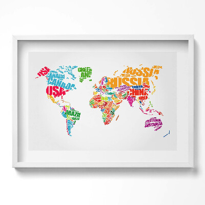 Obraz w ramie Mapa świata