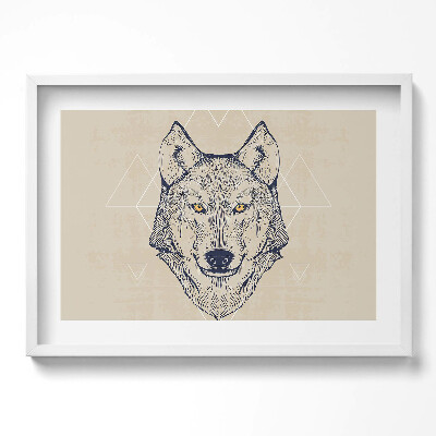 Obraz w ramie Głowa wilka