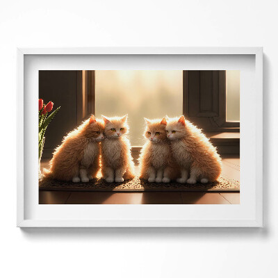 Obraz w ramie Słodkie małe kotki