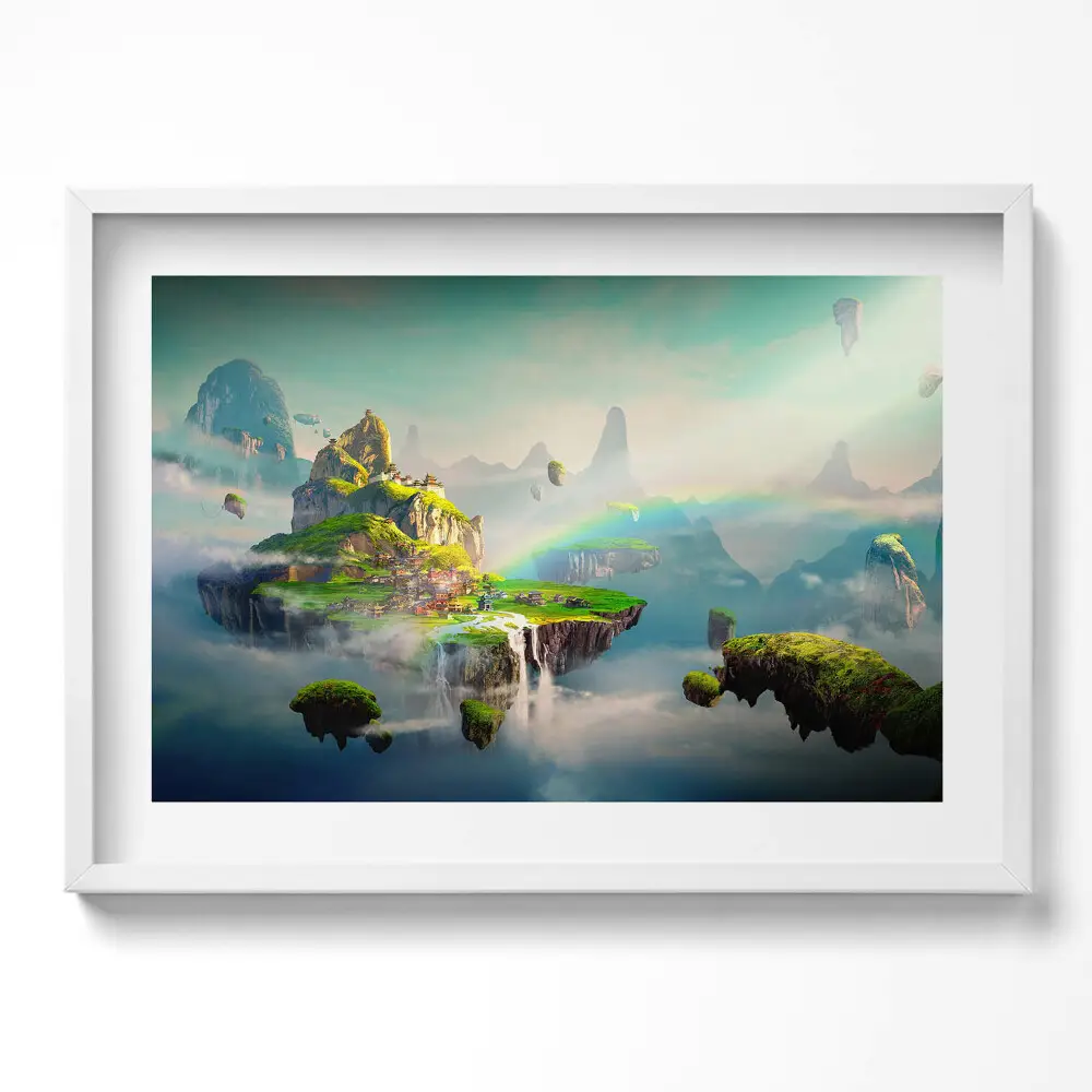 Obraz w ramie Sceny fantasy w stylu chińskim